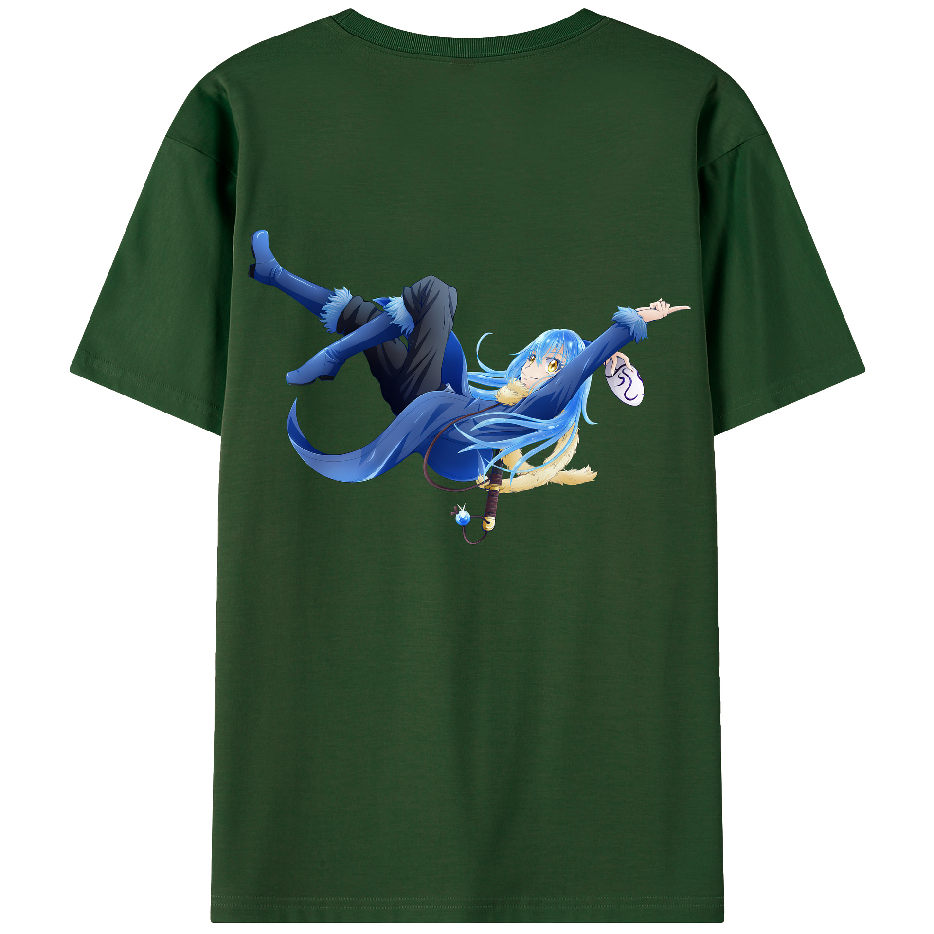 （画像用） 転スラ Regarding Reincarnated to Slime 綿100％半袖Tシャツ（背面プリント）
